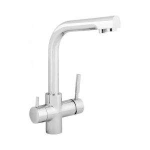 Grifo 3 vías, agua de la red fría y caliente y agua purificada. RECTO