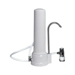 Purificador BLANCO sobremesa con filtro de ceramica y carbon. Carcasa de plástico libre de BPA.